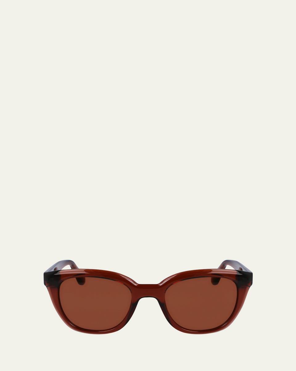 Logo Plastic Cat-Eye Sunglasses